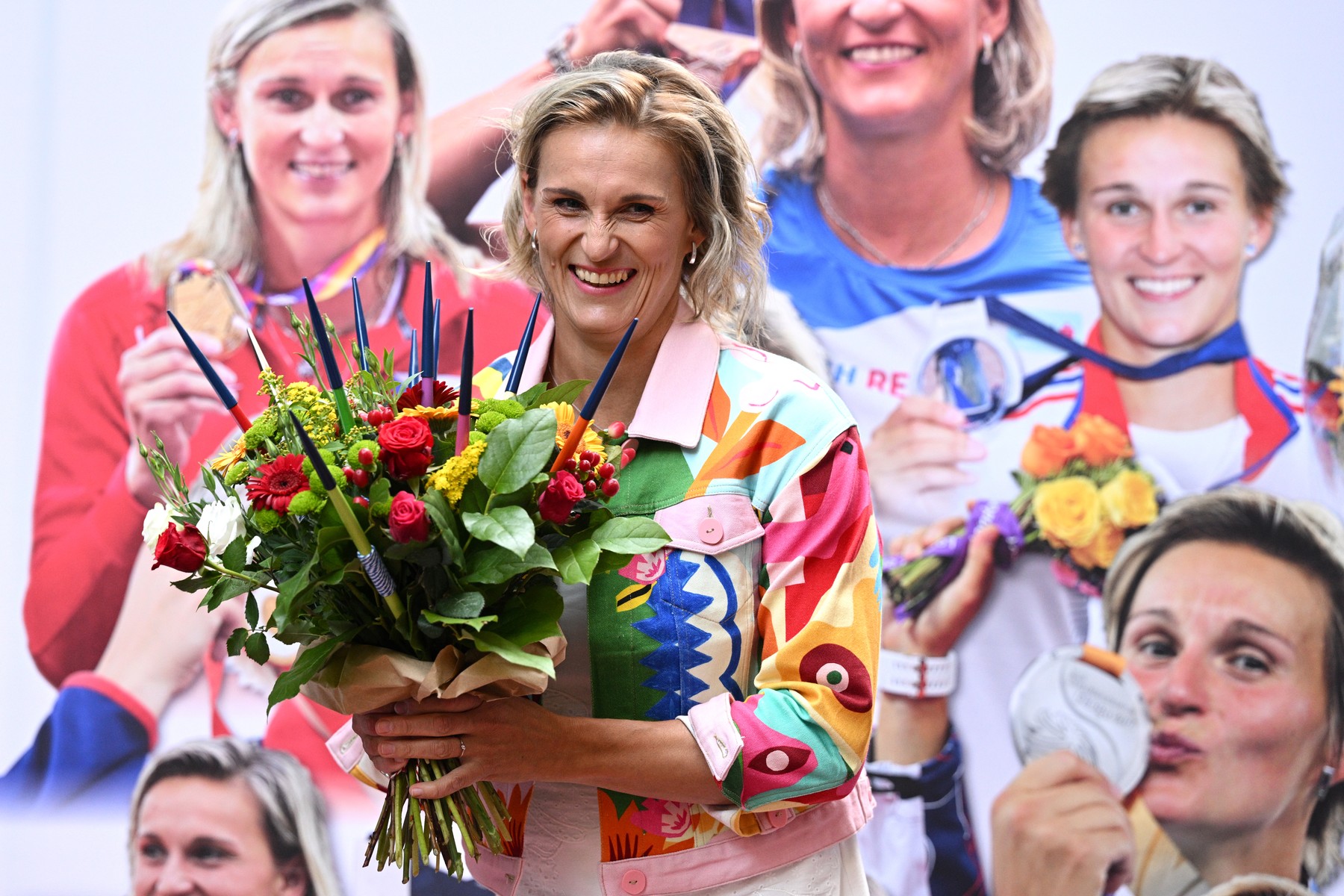 Oštěpařka Barbora Špotáková během tiskové konference, kde oznámila ukončení sportovní kariéry,