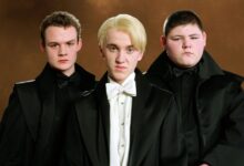 Joshua Herdman (Gregory Goyle), Tom Felton (Draco Malfoy) a Jamie Waylett (Vincent Crabbe) z Harryho Pottera