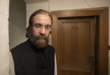 Václav Neužil během natáčení filmu Smetana z produkce ČT