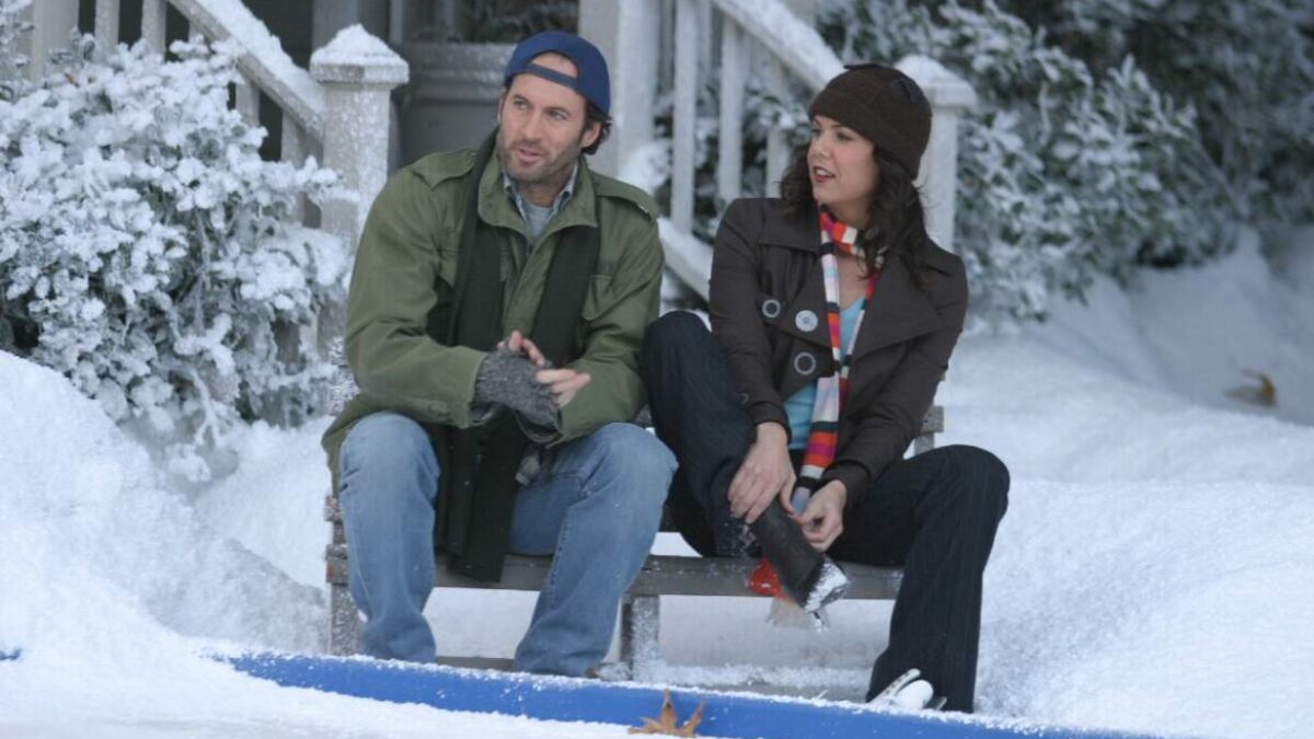 Scott Patterson a Lauren Graham coby Luke a Lorelai v Gilmorova děvčata