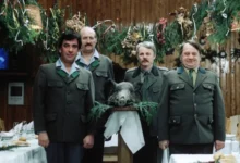 Petr Čepek, Eugen Jegorov, Petr Brukner a Miloslav Štibich ve filmu Slavnosti sněženek.