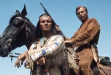 Pierre Brice a Lex Barker jako Vinnetou a Old Shatterhand