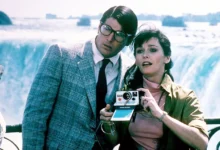 Margot Kidder jako Lois Lane v Supermanovi (vlevo Christopher Reeve)