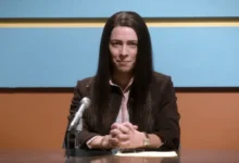 Herečka Rebecca Hall jako Christine Chubbuck ve filmu Christine.