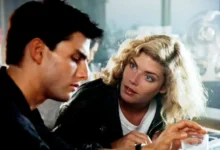 Tom Cruise a Kelly McGillis ve filmu Top Gun