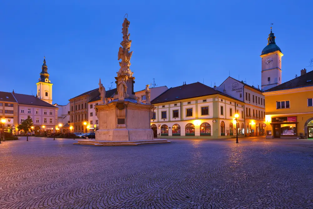 Náměstí v Uherském Hradišti.
