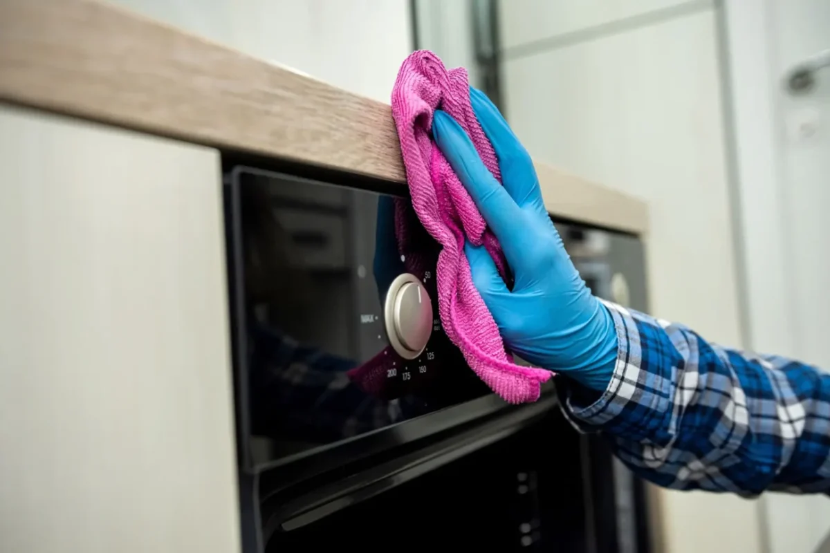 Úklid kuchyně za pomoci hadříku