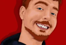 portrét slavného youtubera Mr Beast