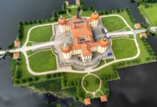 Letecký pohled na Moritzburg