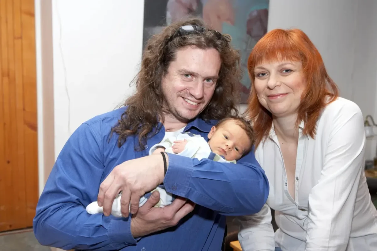 Jan Potměšil s manželkou Radkou a synem Janem před 19 lety