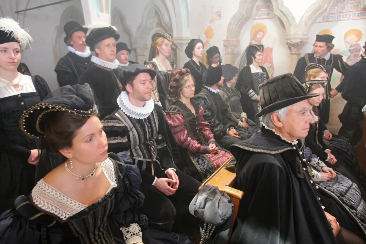 Natáčení pohádky Sedmero krkavců na hradě Zvíkov.