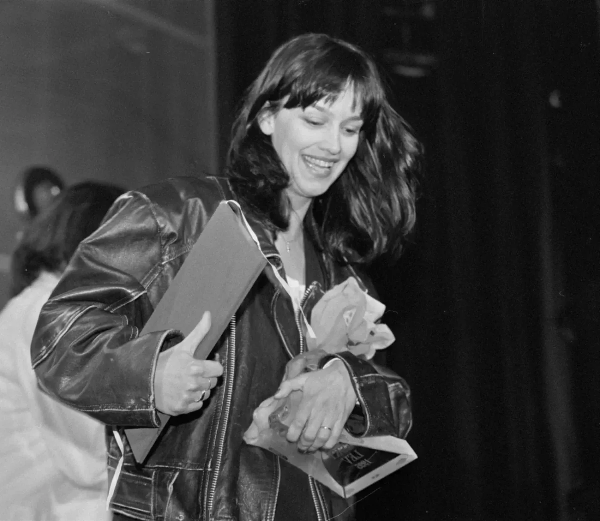 Mladá Tereza Brodská na černobílé fotografii.