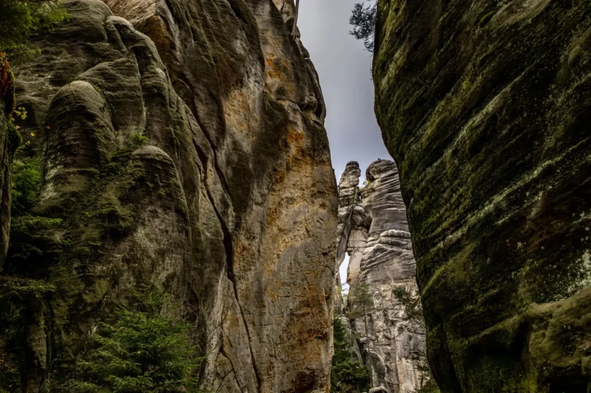 pohled na stěny v Adršpašských skalách