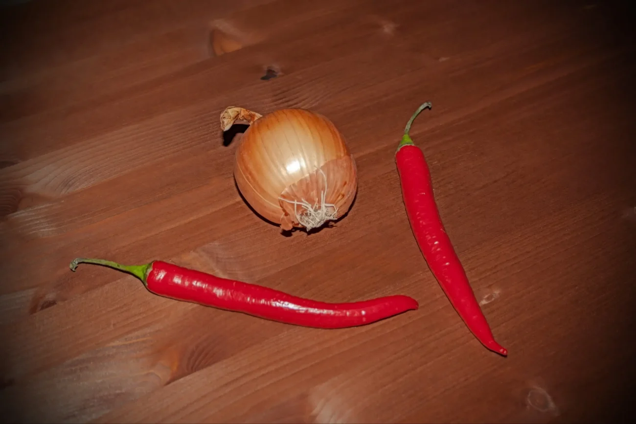 shutterstock_661130590 1 | TVGURU.cz cibule a chilli papričky