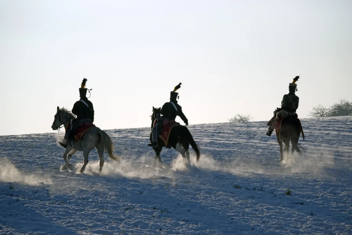 Scéna z napoleonské bitvy - rekonstrukce