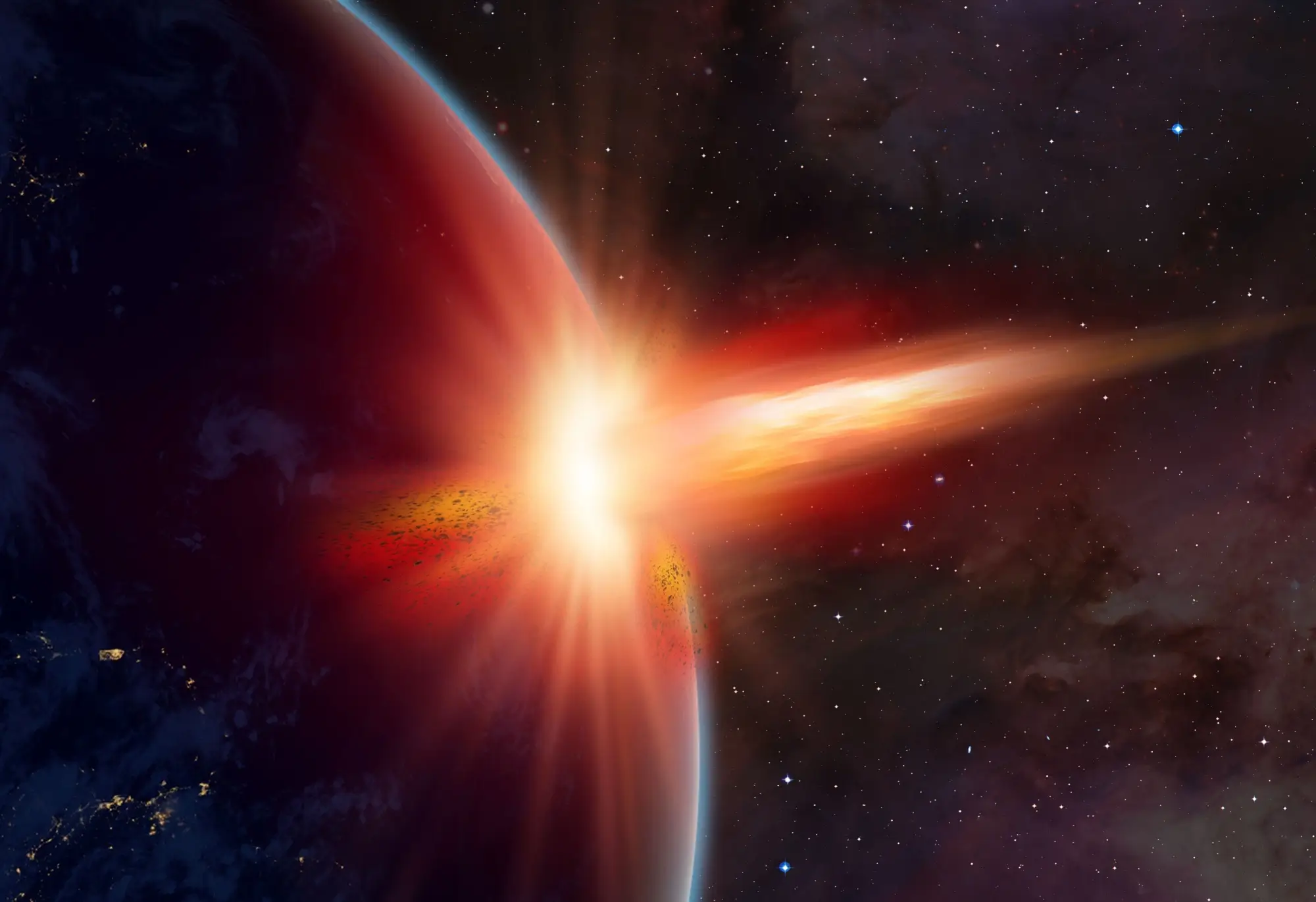 Shutterstock_553674424 | TVGURU.cz srážka Země s asteroidem