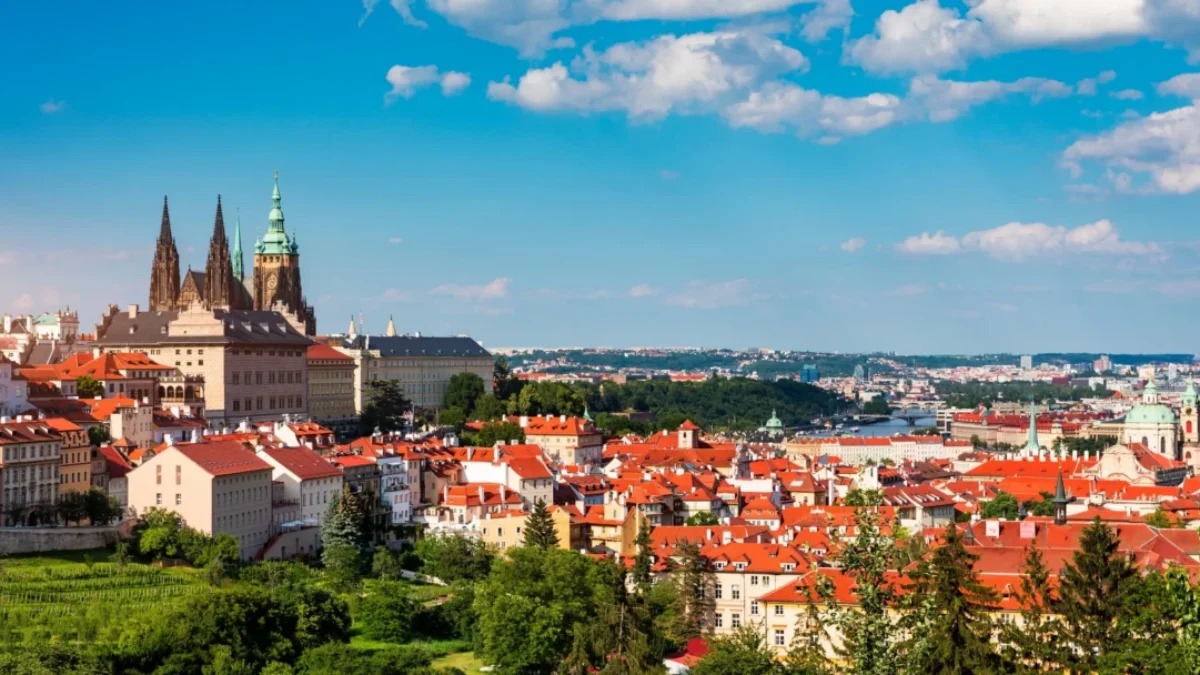 Výhled na Pražský hrad.