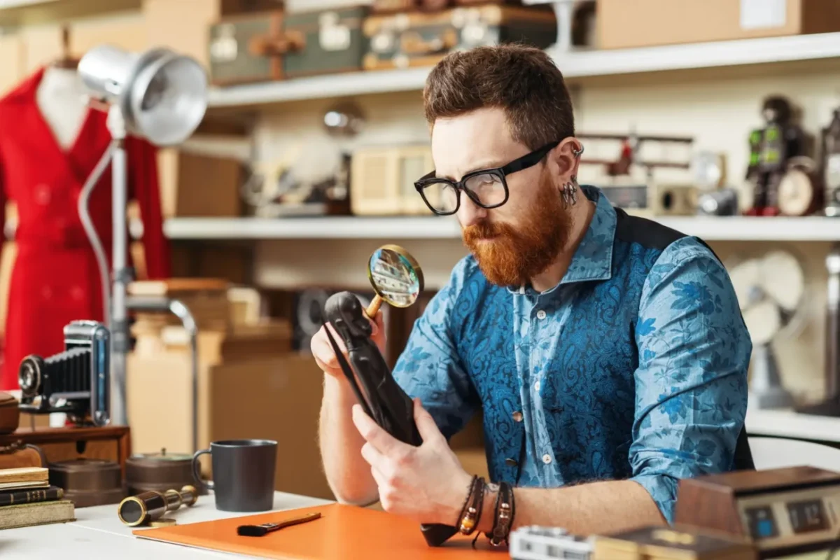 Majitel zastavárny zjišťuje hodnotu sošky