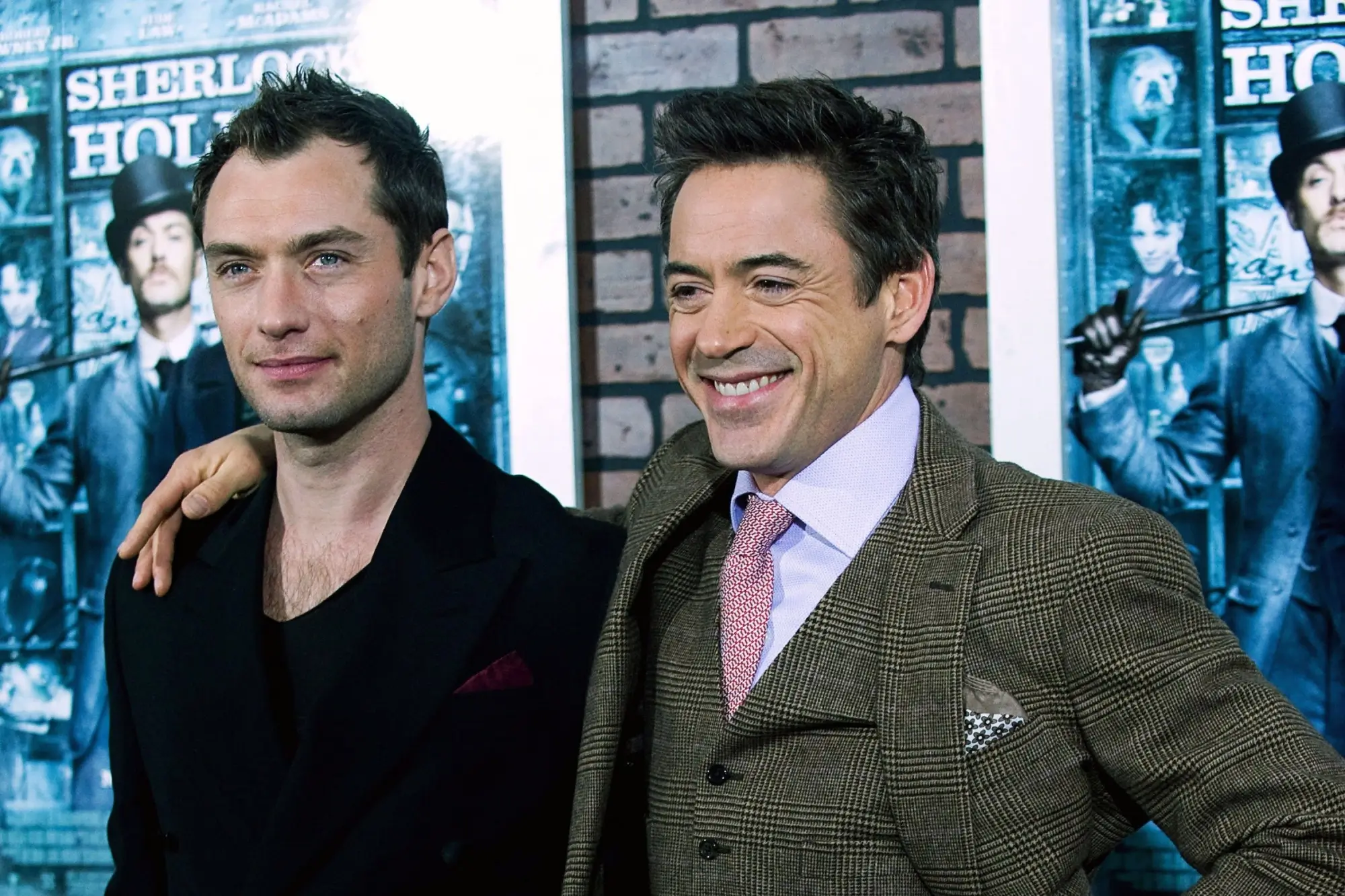 Shutterstock_183452582 | TVGURU.cz Robert Downey Jr. a Jude Low na premiéře jednoho z dílů filmu Sherlock Holmes