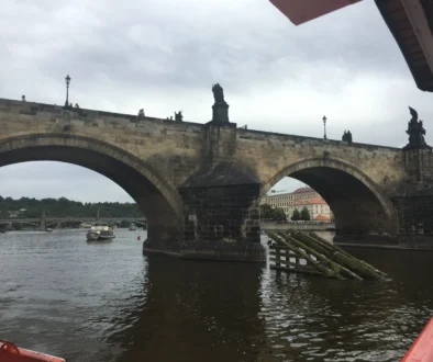 Praha historická fotografie mostu