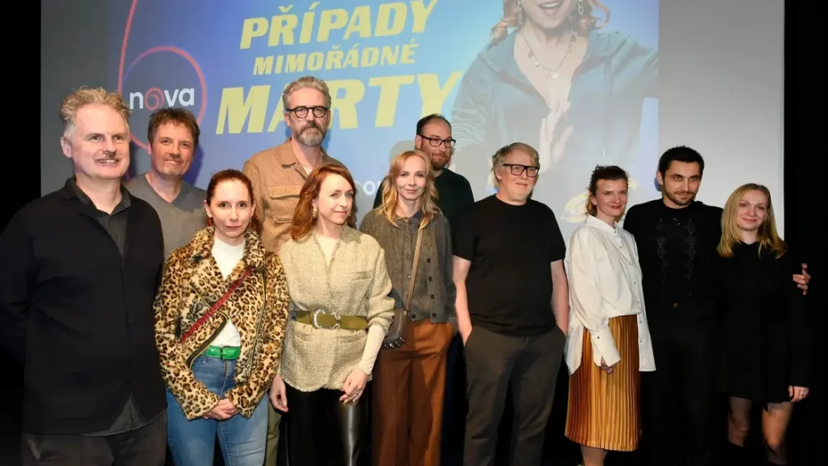 herci ze seriálu Připady mimořádné Marty na premiéře