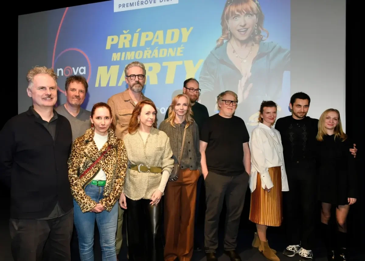 herci ze seriálu Připady mimořádné Marty na premiéře