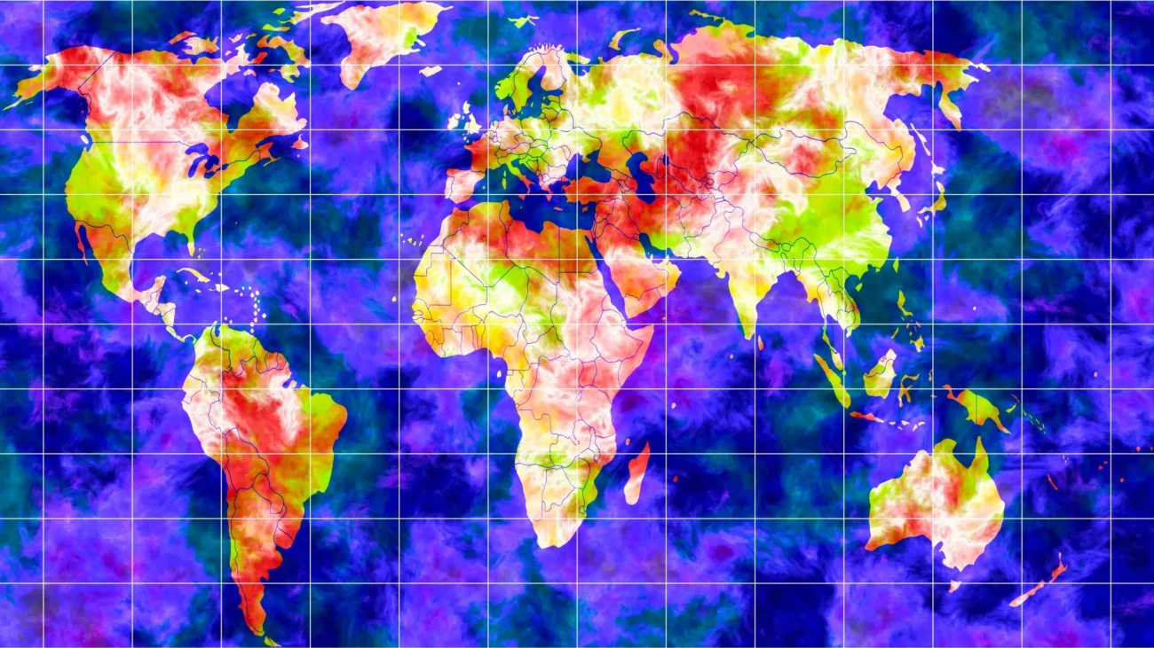 Meteorologická mapa.