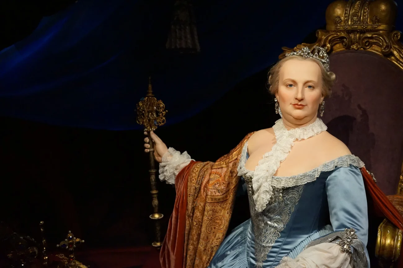 Vosková figurína Marie Terezie.