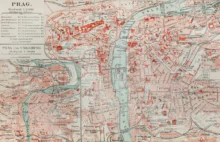 Mapa Prahy z 19. století