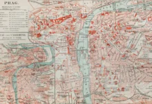 Mapa Prahy z 19. století