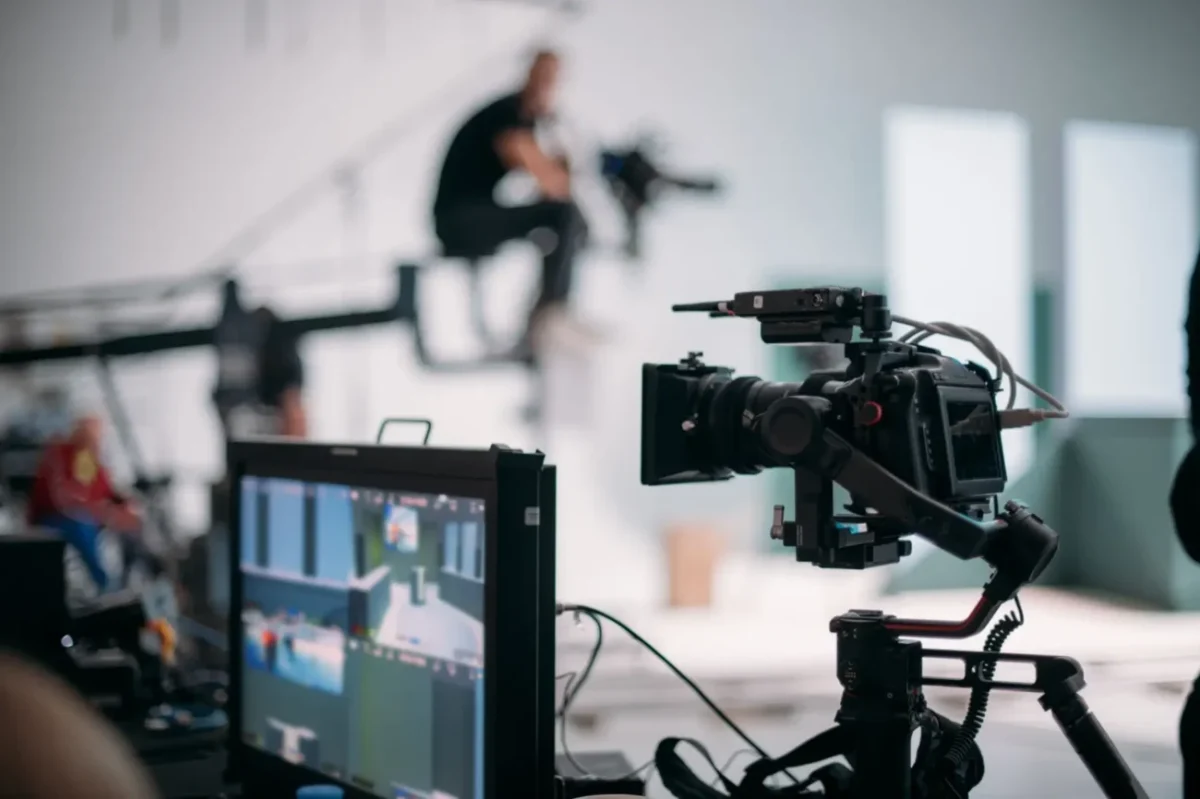 Práce kameramana při natáčení filmu