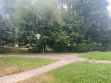 cesta v parku při deštivém počasí