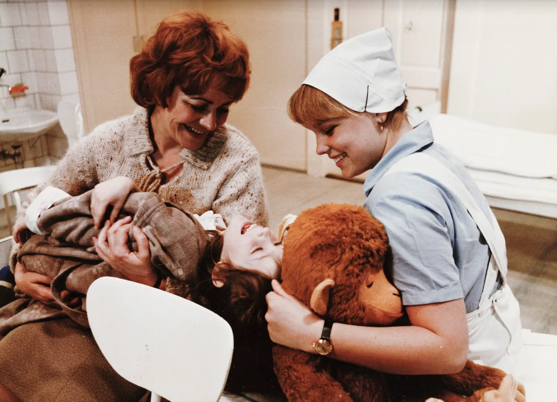 Veronika Jeníková během natáčení filmu Počítání oveček v roce 1981.