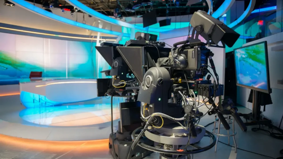 moderátorské nahrávací studio