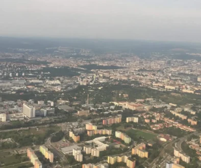 nebe nad českým městem