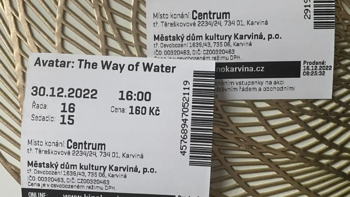 lístky do kina na Avatar