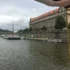 řeka a zataženo nad Prahou