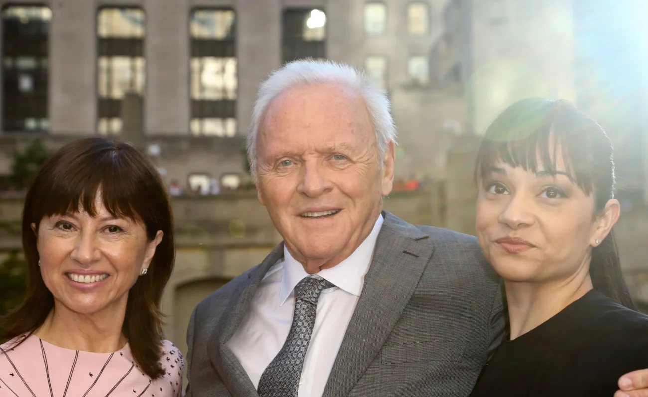 Anthony Hopkins s rodinou.