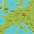 mapa evropy se zvýrazněním české republiky