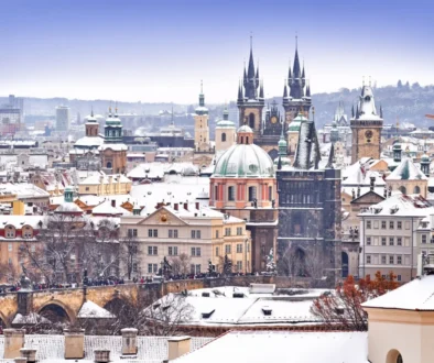 zasněžená Praha