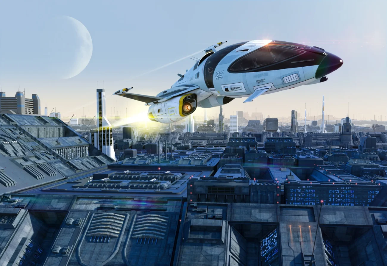 shutterstock_2486854857 1 | TVGURU.cz Vesmírná loď na cizí planetě.