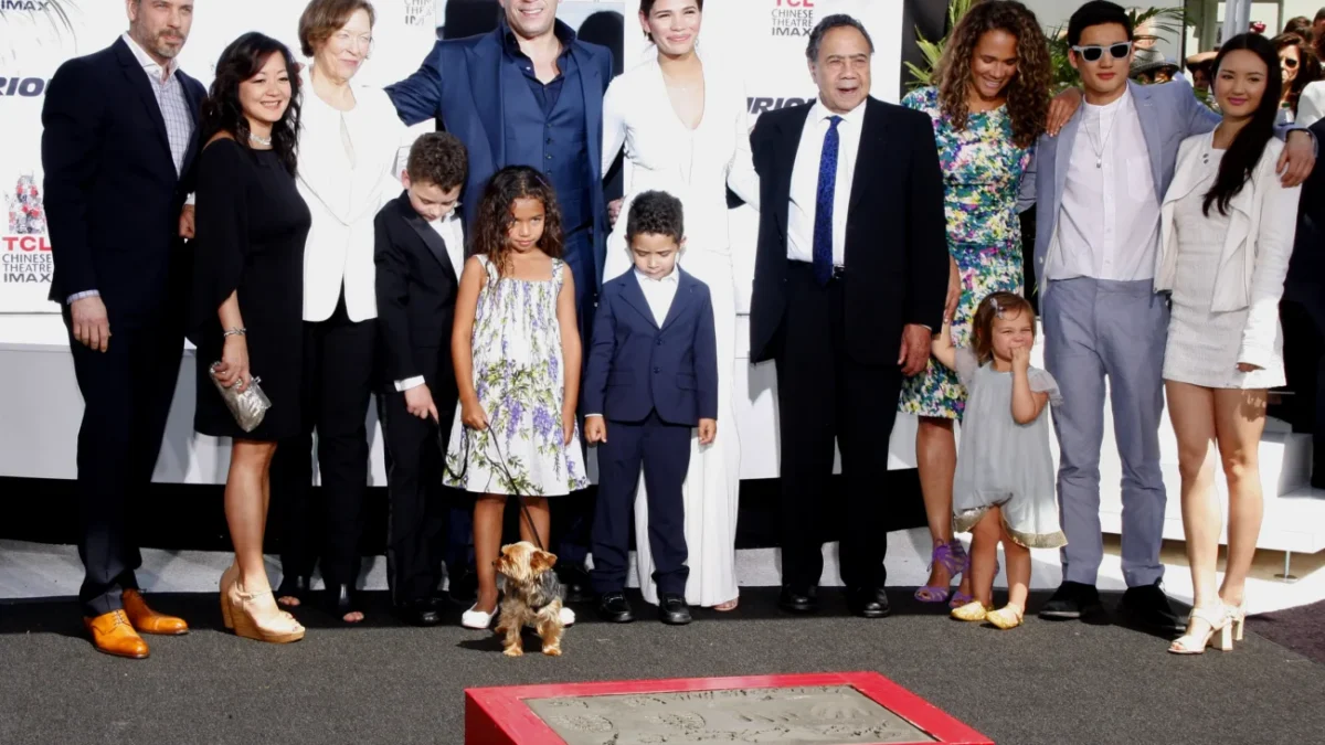 Vin Diesel a další herci na premiéře filmu