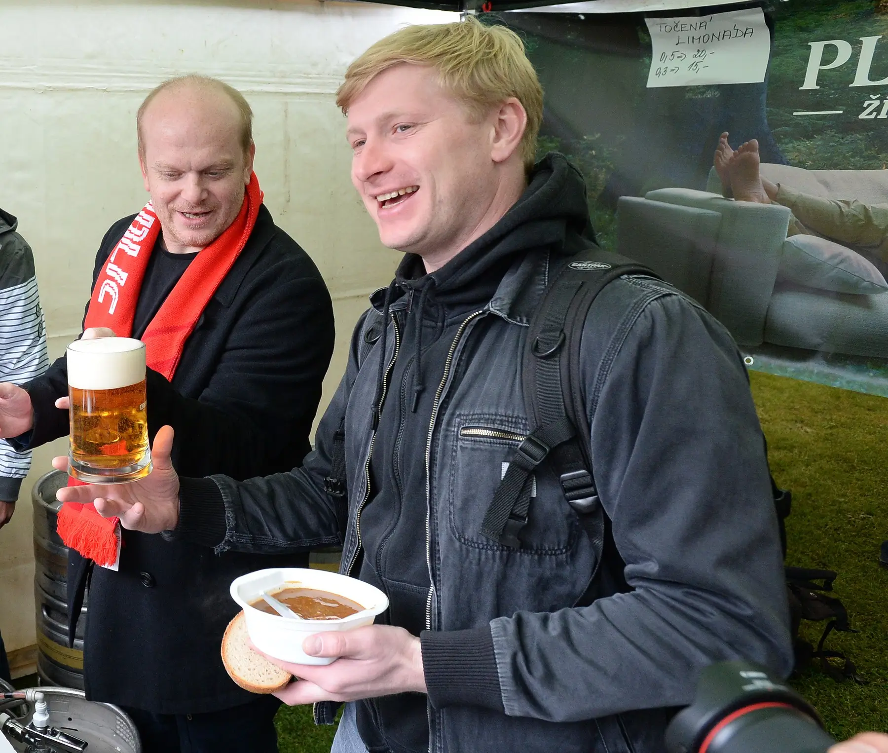 David Novotný a Ladislav Hampl na fotbale