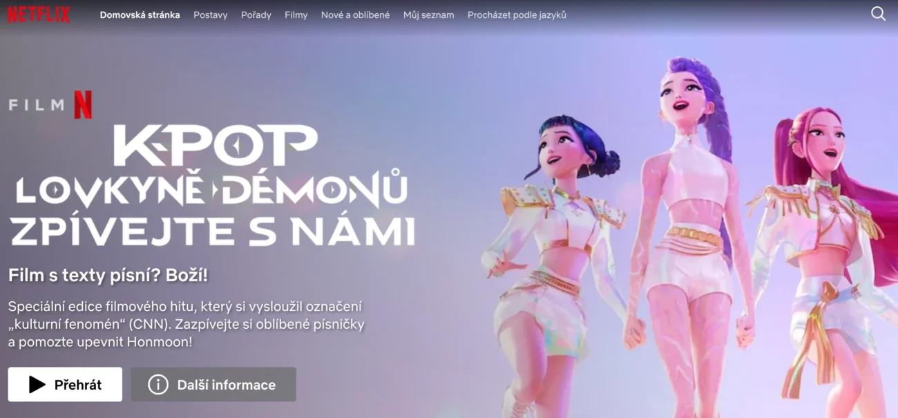 Snímek obrazovky 2025-09-15 v 80240 | TVGURU.cz K-POP Lovkyně démonů film na Netflixu