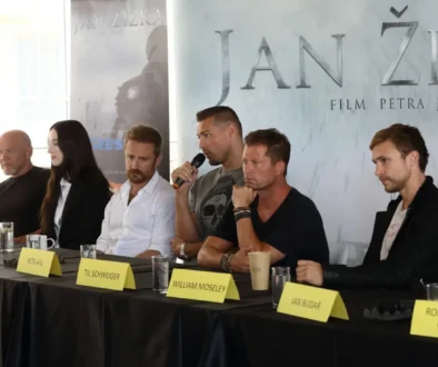 snímek z tiskové konference k filmu Jan Žižka