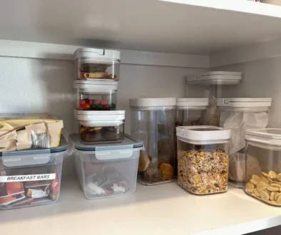 plastové dózy s potravinami