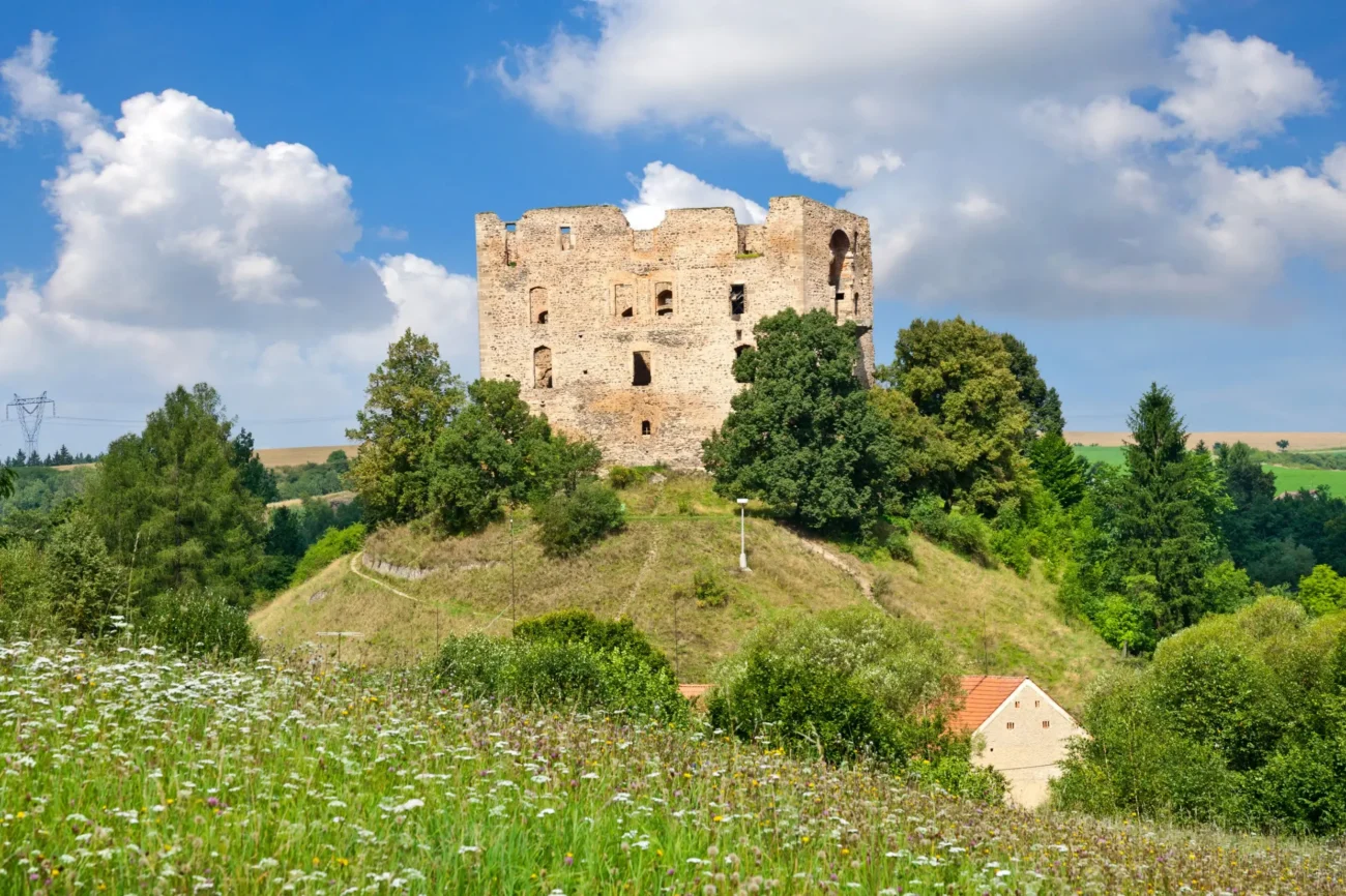 Na tomto hradě se natáčel známý dětský film. Zdroj: Shutterstock | TVGURU.cz Zřícenina českého hradu.