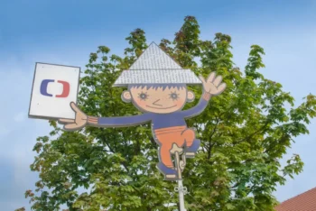 Večerníček na ceduli.