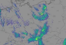 aktuální meteo radar - proudění vzduchu nad Českou republikou dnes