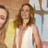 Usmívající se herečka na premiéře filmu